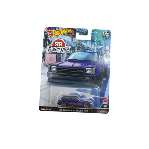 Hot Wheels Car Culture Ronin Run '81 Toyota Starlet KP61 Purple 1:64 Diecast Car - Picture 1 of 5